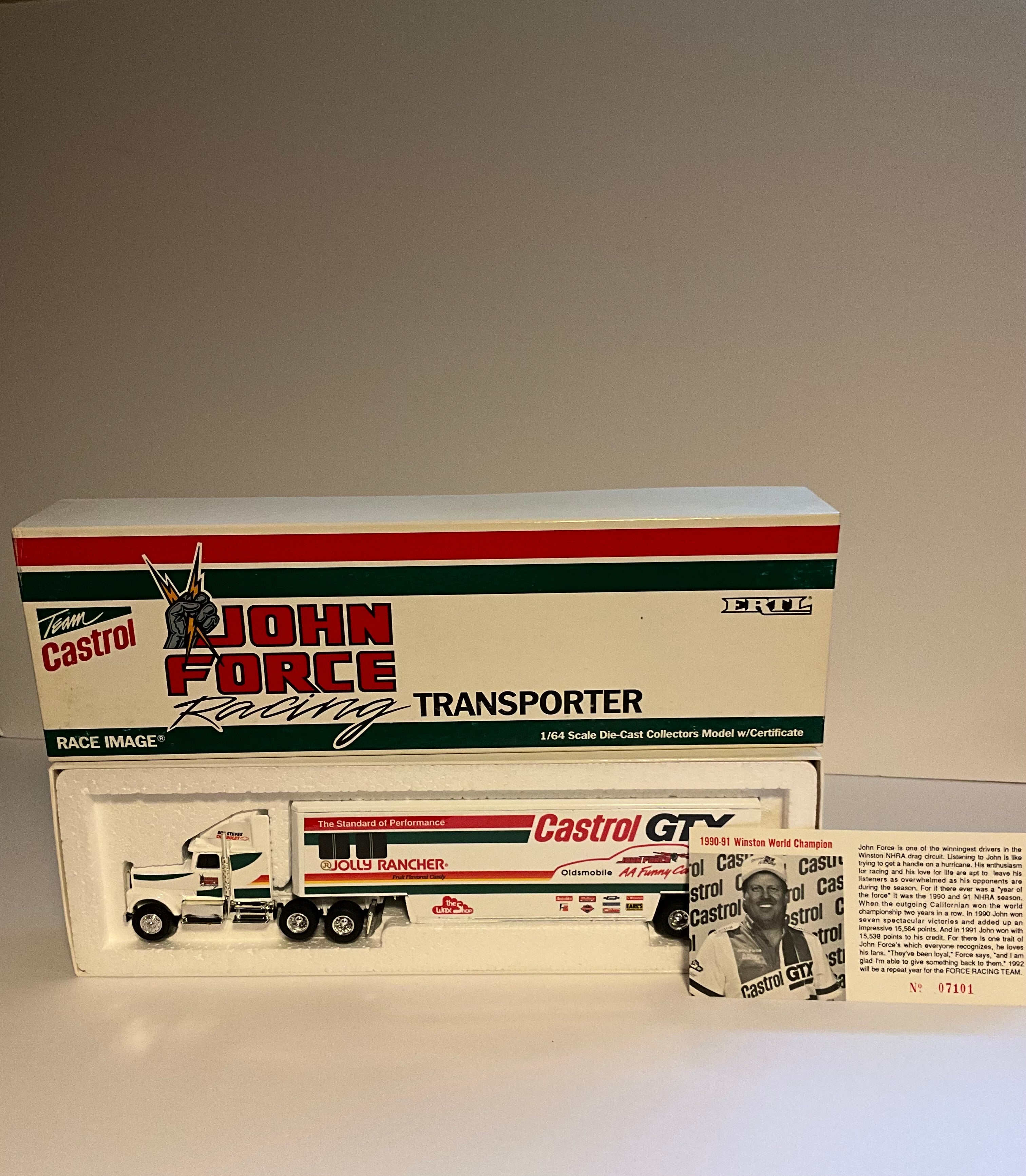 John Force Castrol GTX Jolly Rancher Funny Car 1:64 Scale | eBay