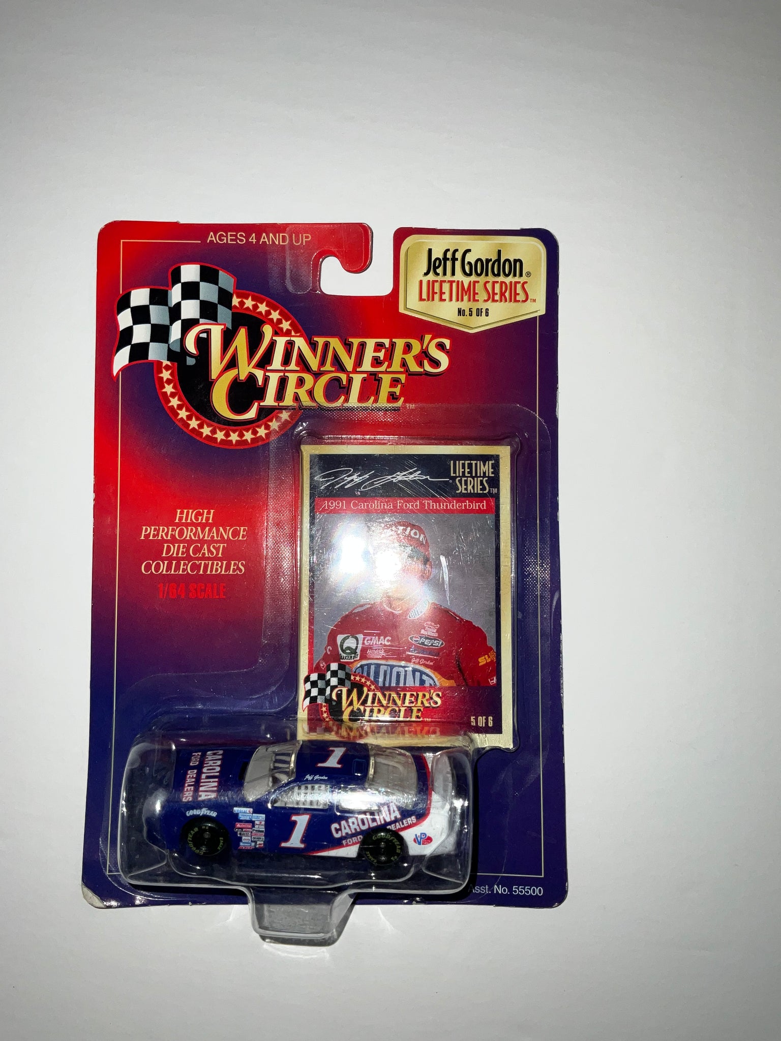 JEFF GORDON 1991 CAROLINA FORD DEALERS 1:64 NASCAR DIECAST - Winner's Circle Lifetime Series